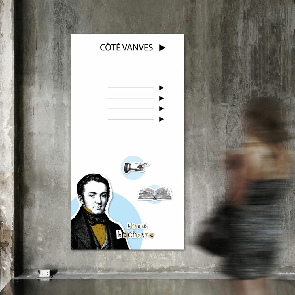 Hachette Livre - illustration pour un panneau signalétique du siège social