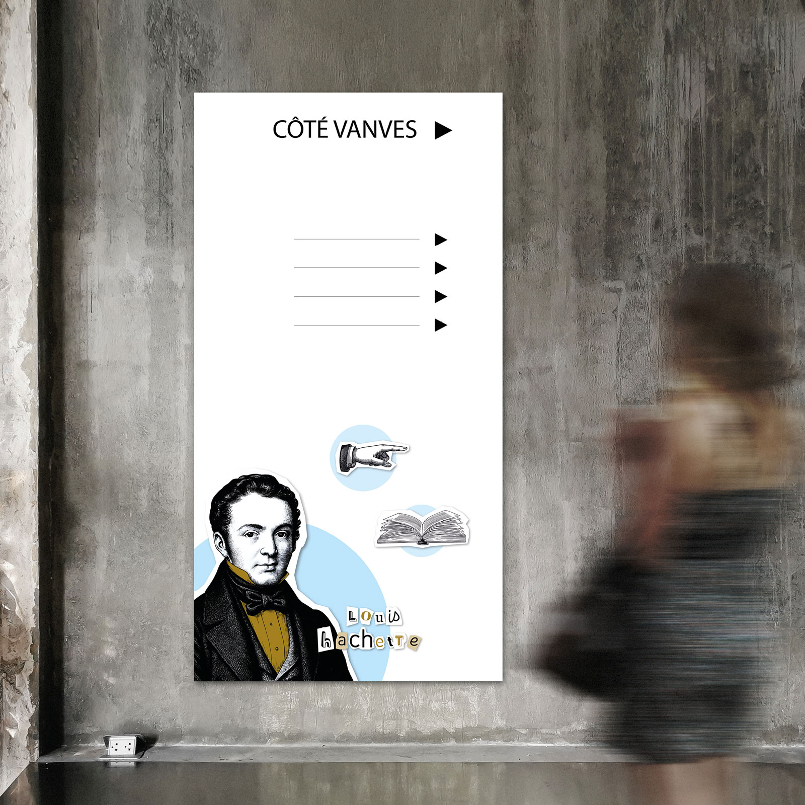 Hachette Livre - illustration pour un panneau signalétique du siège social