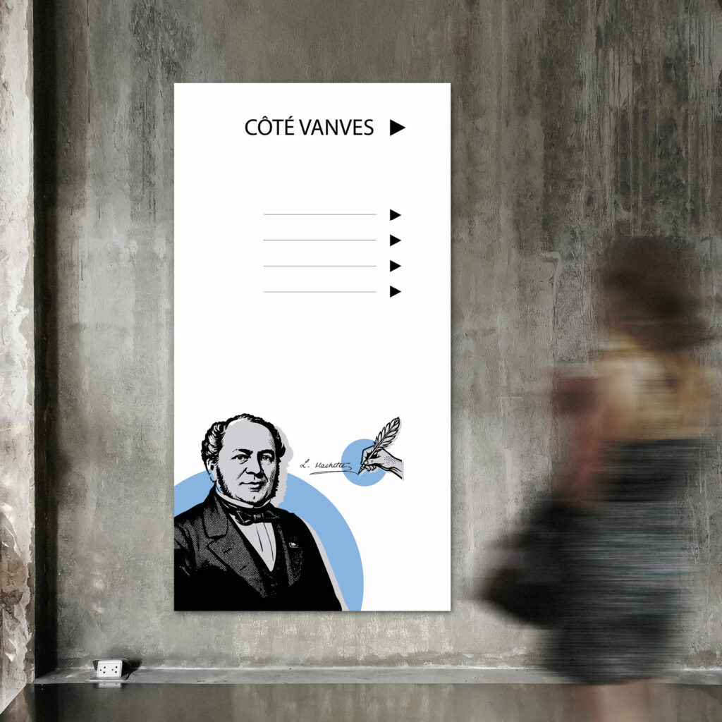 Hachette Livre - illustration pour un panneau signalétique du siège social