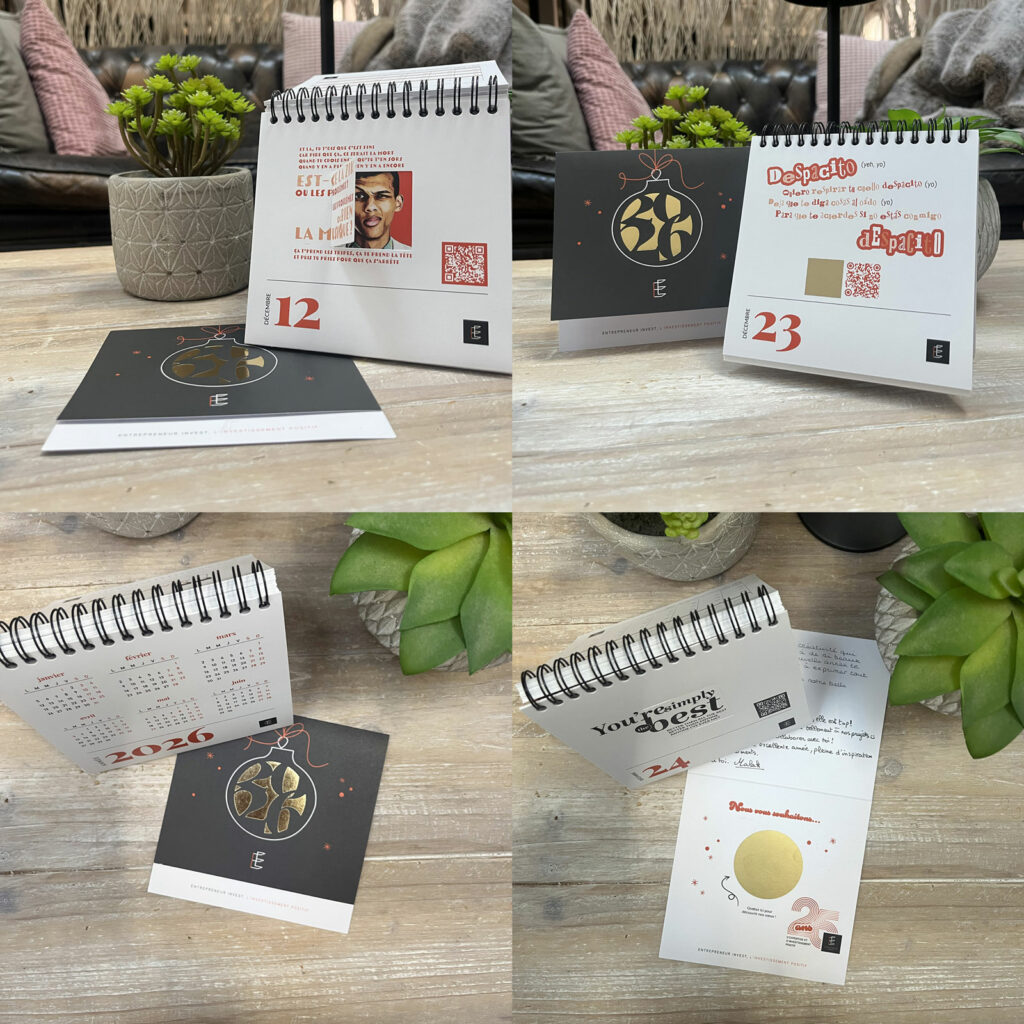 Entrepreneur Invest - calendrier de l’avent ludique et carte de vœux